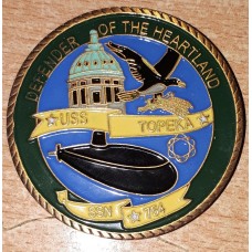 USS TOPEKA  SSN 754 SUBMARINE COIN DEFENDER OF THE HEARTLAND US NAVY